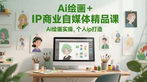 资源《Ai绘画+IP商业自媒体实操精品课》的海报