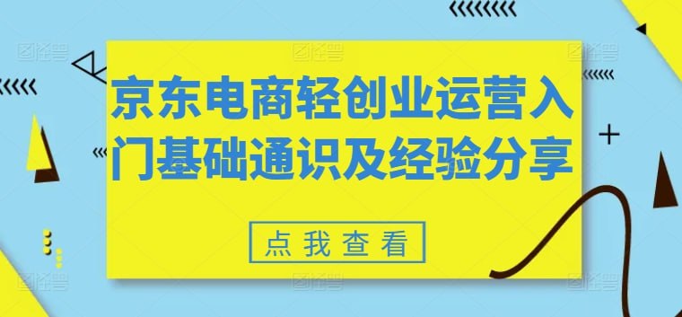 资源《京东电商运营入门基础通识及经验分享》的海报