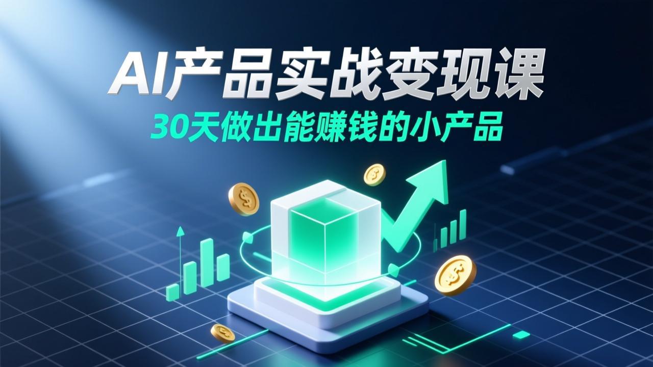 资源《AI产品实战变现课，30天做出能赚钱的小产品》的海报
