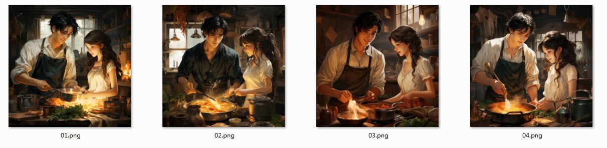 资源《一起下厨的小情侣》的海报