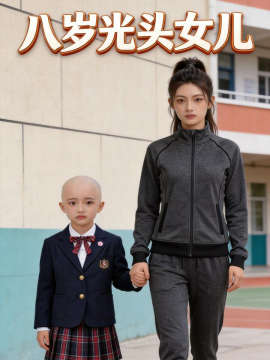 八岁光头女儿