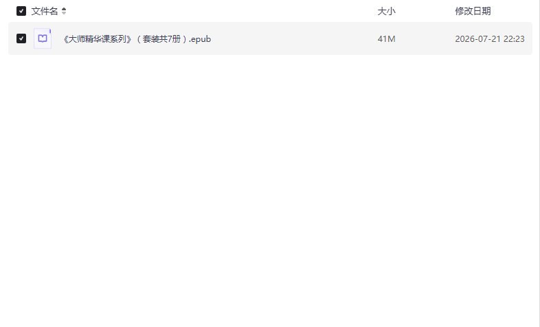 资源《大师精华课系列套装共7册 哲学心理学逻辑历史经济 原来很有趣[pdf.epub]【学习资料】》的海报