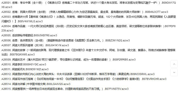 资源《《亚马逊原版电子书》上新 序号A26501--A27000 共500本[azw3]》的海报